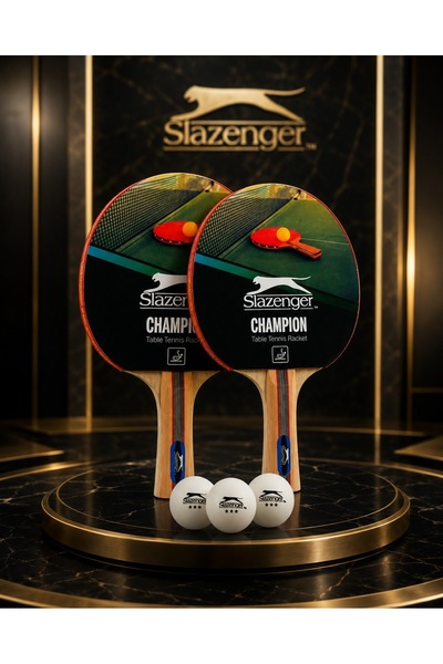 Slazenger Champion Ittf Onaylı 2 Raket 3 Top Masa Tenisi Raketi Seti