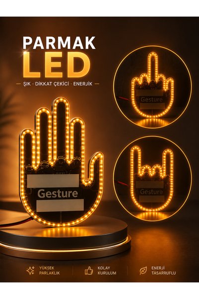 Genel Markalar Trendlia Led Işık El İşareti Araç Camı İçin Uzaktan Kumandalı