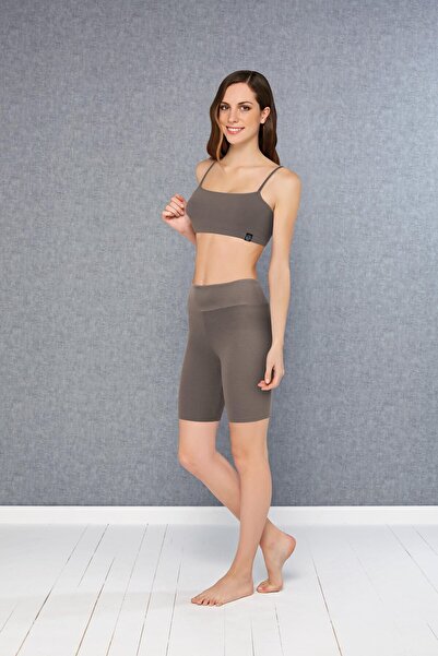 Doreanse Ženske sportske biciklističke leggins od 90% viskoze sa rebrastim st...