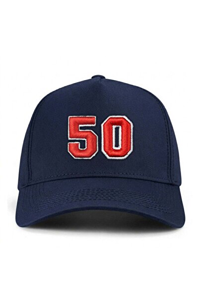 PataCute Number 50 (Embossed) Molded Baseball Cap