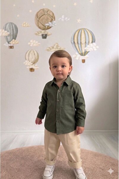 Cherry Baby Bebek Çocuk Pamuklu keten Gömlek 1 - 6 yaş