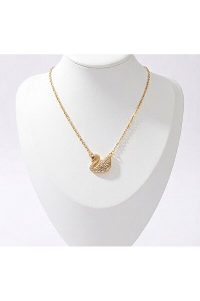 Butik Gold kuğu çelik kolye