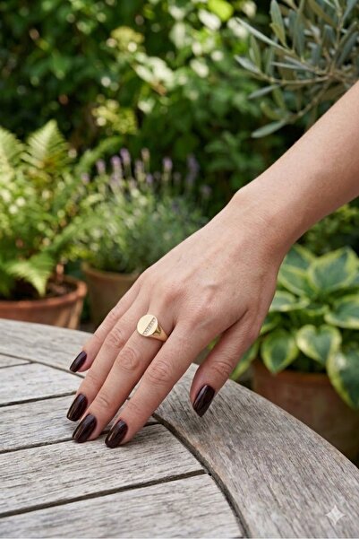 Vitastyle Gold Color Round Designed Adjustable Ring