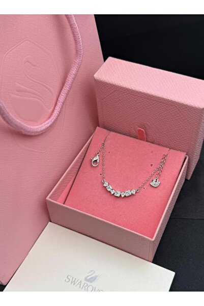 Generic Sparkling Silver Pendant with Square Crystal Stones and Pendant