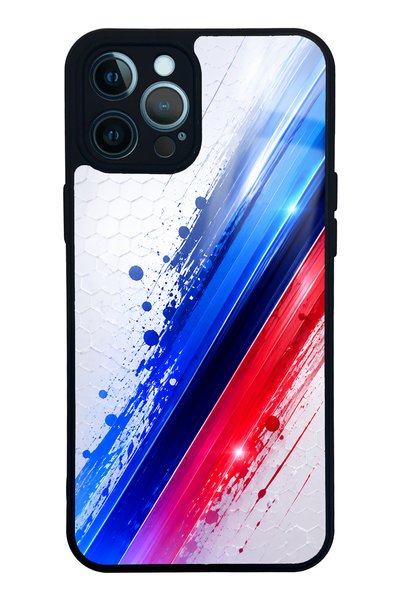 Spoyi iPhone 12 Pro Max Blue M2 Design Glossy Phone Case