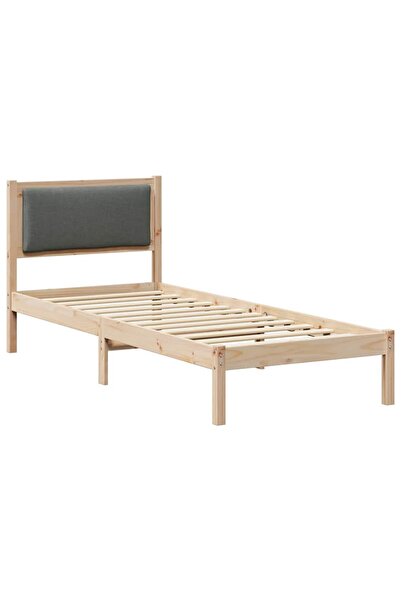 vidaxl Cadru de pat Gri închis 80 x 190 cm Lemn de pin masiv