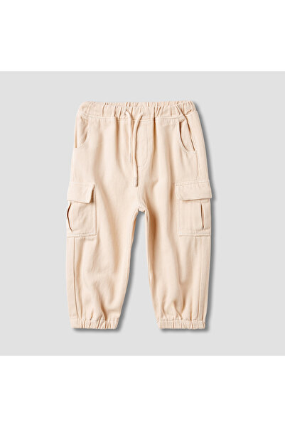 Juniors Solid Cargo Joggers with Pockets