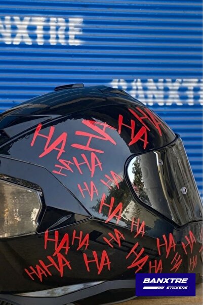 Banxtre Dekoratif Hahaha Sticker Motor-araba-kask Için Etiket 15cmx30cm (1 ADET)