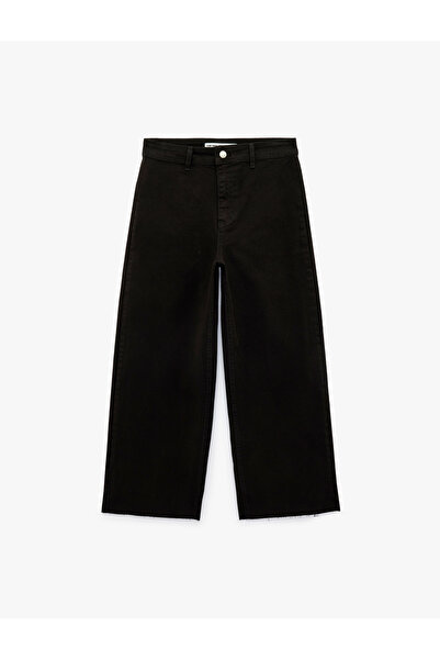 Koton Comfortable Cut-Out High Waist Jean Pants with Pockets - Culoette Jean
