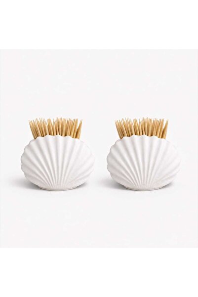 Karra Art Seashell Shaped Toothpick Holder 2 Pack