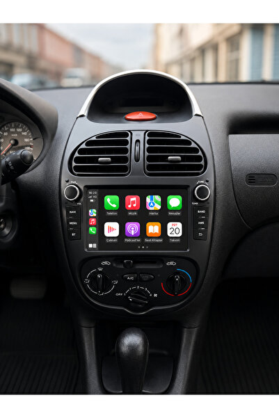 Navigold Peugeot 206 Orjinal görünüm Android Multimedia Carplay 4gb ram 64gb ...