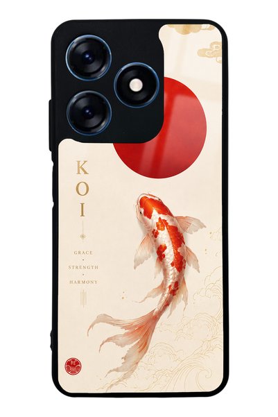 Spoyi Tecno Spark 10 Minimal Koi Grace Design Glossy Phone Case