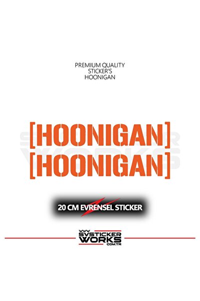 ARONA Hoonigan Sticker Universal Compatible with All Surfaces 20 cm 2 Pieces