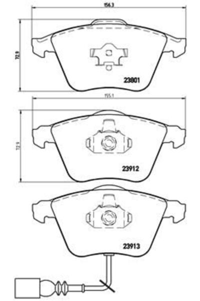SRLine Set Placute frana punte fata Polonia, Audi A3 (8p) 2003-2012, Seat Leo...