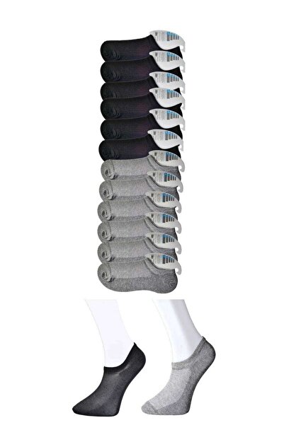 Generic Brand Black and Gray Men's Invisible Socks 12 pairs