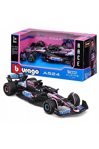 Bburago Junior BOLID F1 BWT Alpine Team A524 2024 Esteban Ocon model 1:43 BBU...
