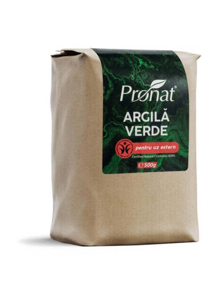 Pronat Argilă verde fină, pentru uz extern, 500g Argital