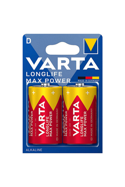 Varta Baterii alcaline Max Power LR20, mărimea D, pachet de 2