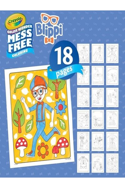 Blippi Crayola Color Wonder Mess-Free Coloring Set with 18 Blippi-Themed Coloring Pages for Toddlers – Ideal Travel Activity, Toy, Gift, and Stocking Stuffer