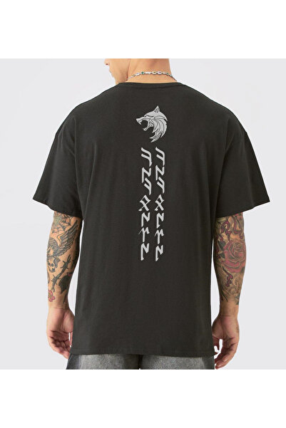 VEK Kökbörü Oversize T-Shirt Göktürk Letters Special Design 100% Cotton Unisex