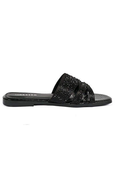 Better Deal Ladies Flat Sandal Black