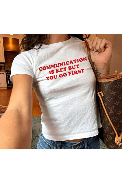 Grafftee Clothing Communication Is Key but You Printed Women's Body Tee