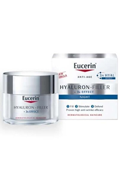 Eucerin كريم الليل هيالورون فيلر لمكافحة الشيخوخة للبشرة الجافة من يوسرين - 5...