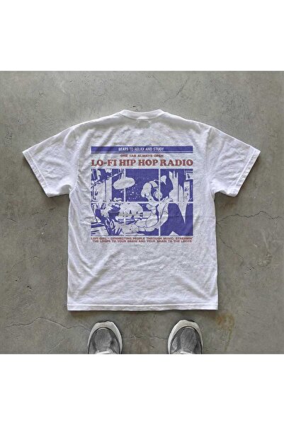 Grafftee Clothing Lofi Radio Printed Unisex Oversize T-Shirt