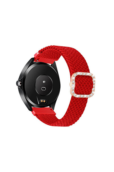OEM Υφασμάτινο λουράκι με κούμπωμα Κόκκινο (Galaxy Watch4/5/6/7/FE/4 Classic/...