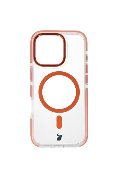 BizonMobile Bizon Marco Hybrid MagSafe Case for iPhone 16 Pro, Transparent/Or...