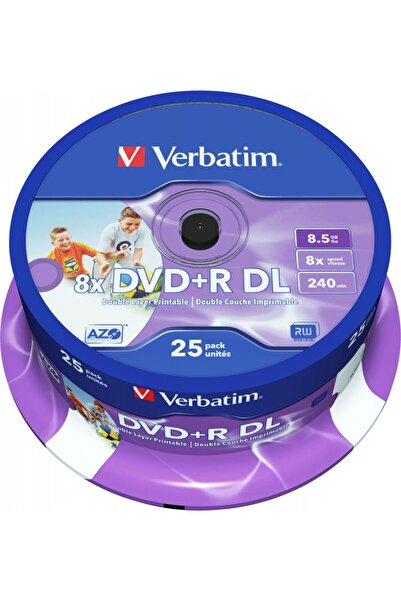 Verbatim DVD+R DL 8.5 GB 8x 25 bucăți (43667)