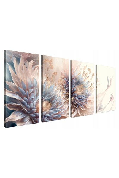 DecoWalls Set Tablouri Flori Pastelate, Pereti Deco, Imprimare Digitala, Pent...