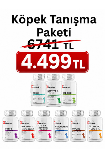 Dr. Nature's Köpek Tablet Tanışma Paketi – 9'lu Tablet Destek Seti