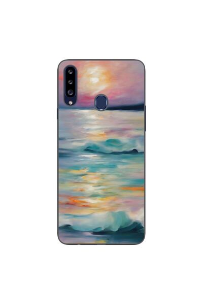 OEM Θήκη συμβατή με Samsung Galaxy A20S από σιλικόνη gel TPU με σχέδιο ακουαρ...