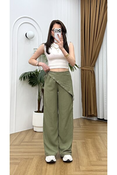R-Style Fular Detaylı Pantolon