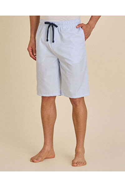REDTAG Men Blue Solid Pyjama Shorts