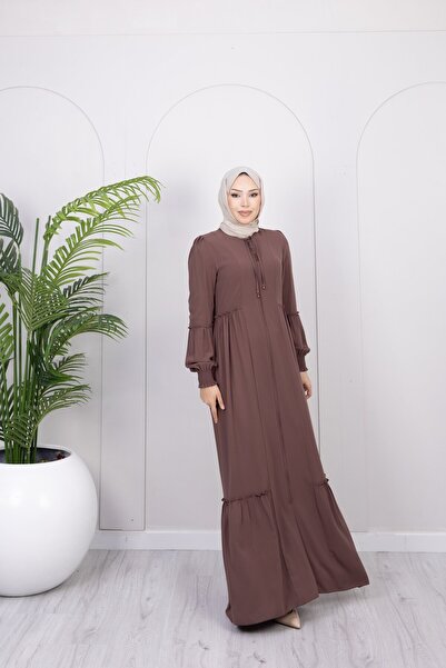 Dayfabric Elbise Görünümlü Ferace | Kapiçino