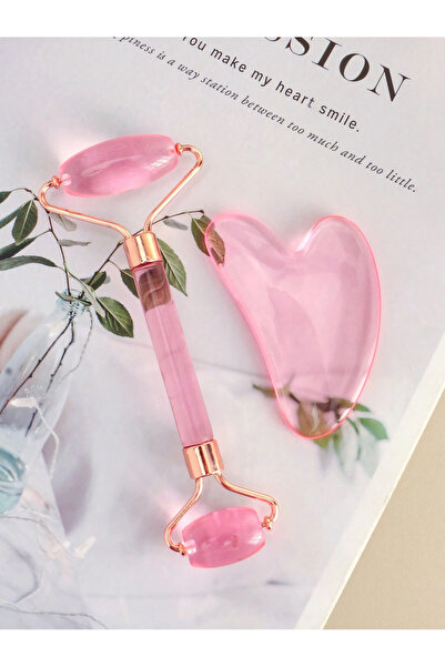 ORVILLA 2Pcs Gua Sha Facial Tools Set,Face Lifting Massager Gua Sha Roller Bo...