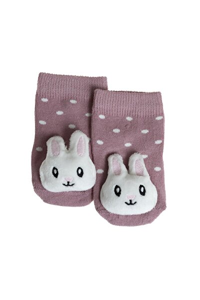 ebebek Hello Baby HelloBaby Kız Bebek Oyuncaklı Çorap Hayvan Baskılı