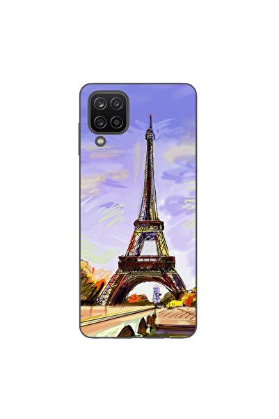 OEM Husa compatibila cu Samsung Galaxy A12 Silicon Gel Tpu Model Desen Turnul...