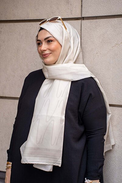 Şarba VENA PAMUK İPEK ŞAL - EKRU- 70X200