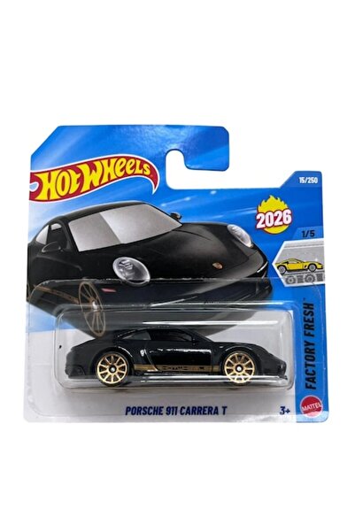 HOT WHEELS Метална кола Порше 911 Карера Т Черен 2026 1:64