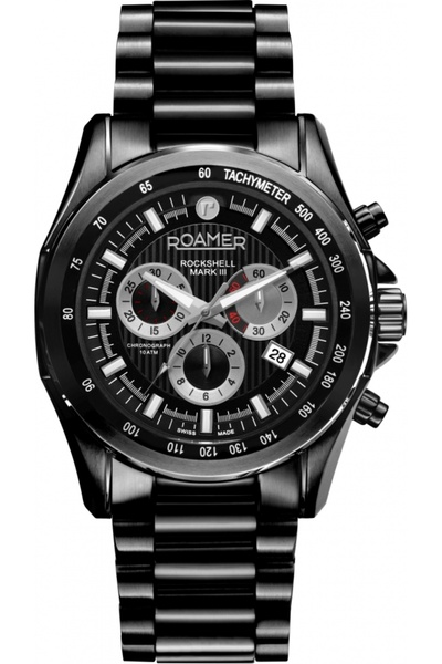 Roamer Ceas bărbătesc 220837 42 55 20 — ceas sport negru pentru înot
