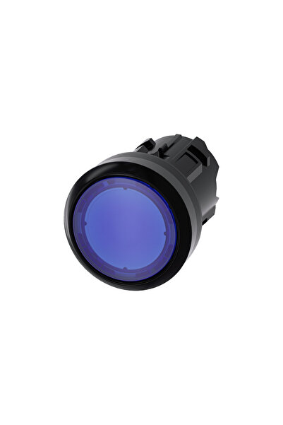 Siemens Lampă de semnalizare albastru 22mm cu inel plastic rotund SIRIUS ACT ...