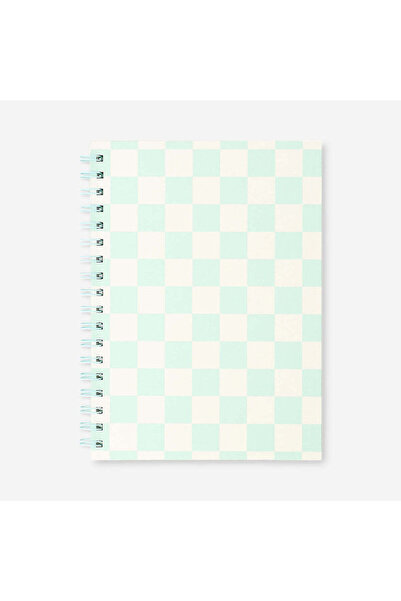 Flying Tiger Copenhagen Yeşil Kareli Spiralli B5 Defter