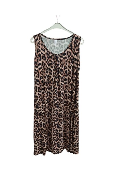 GOOD NİGHT Thick Straps, Thin Pockets, Plus Size Dress