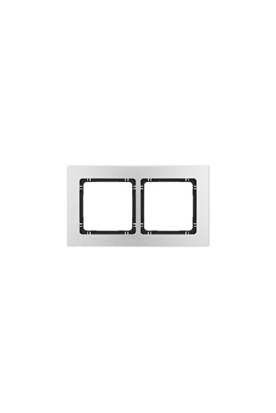 KARLIK Cadru universal DECO dublu - aluminiu periat (cadru: fund argintiu: ne...