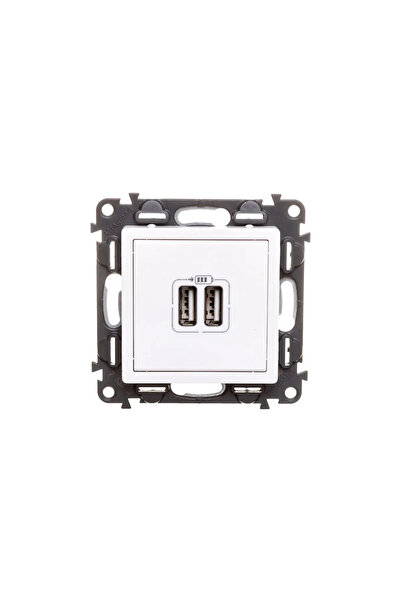 Legrand VALENA LIFE încărcător cu priză 2xUSB alb (753112)