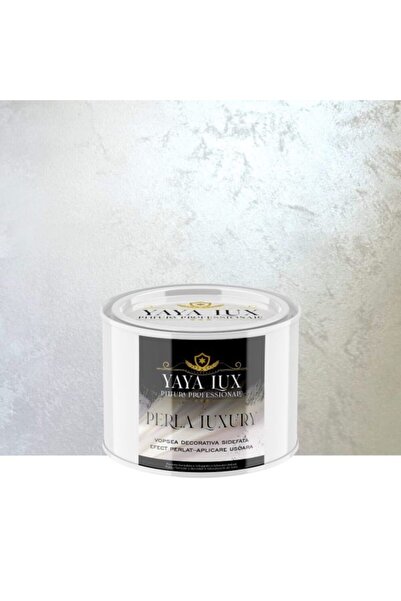 YaYa Color Vopsea decorativă de lux Perla Alb Perlat 0.5L cu fulgi perlați