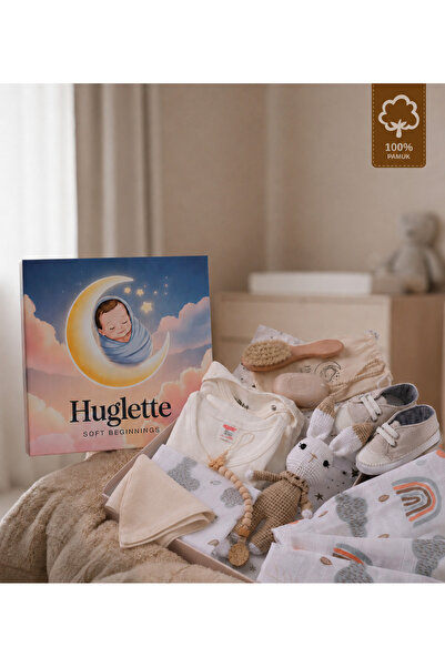 Huglette ليفا - مجموعة هدايا للأطفال حديثي الولادة من الجنسين - غطاء من الموس...